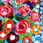 Roses mosaic 2 11x14 in